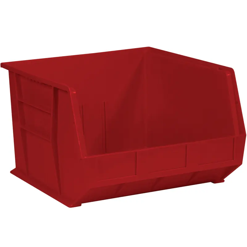 18 x 16 1/2 x 11" Red Plastic Stack & Hang Bin Boxes (BINP1816R) Case Of 3