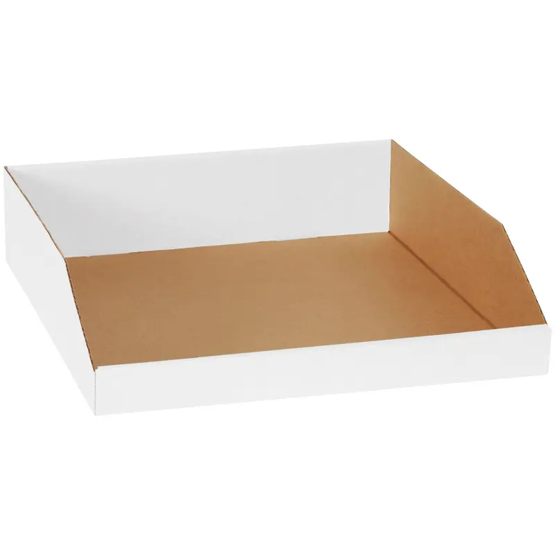 18 x 18 x 4 1/2" White Bin Boxes (BINEB1818) Bundle Of 50