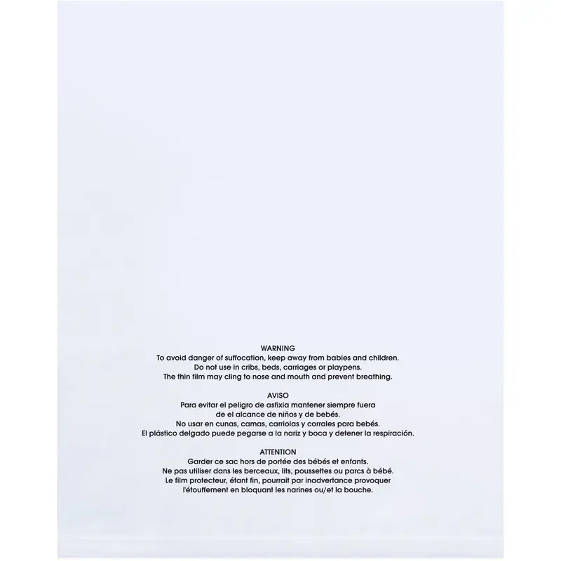 18 x 30" - 2 Mil (100 Pack) Flat Suffocation Warning Poly Bags (PBM18302100) Case Of 100