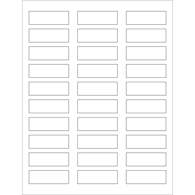 2 1/4 x 3/4" White Rectangle Laser Labels (LL139) Case Of 3000