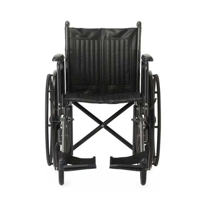 18" Wide K1 Basic Vinyl Wheelchair with Full-Length Arms and Swing-Away Footrests, 1 EA (K1186V11S) Each