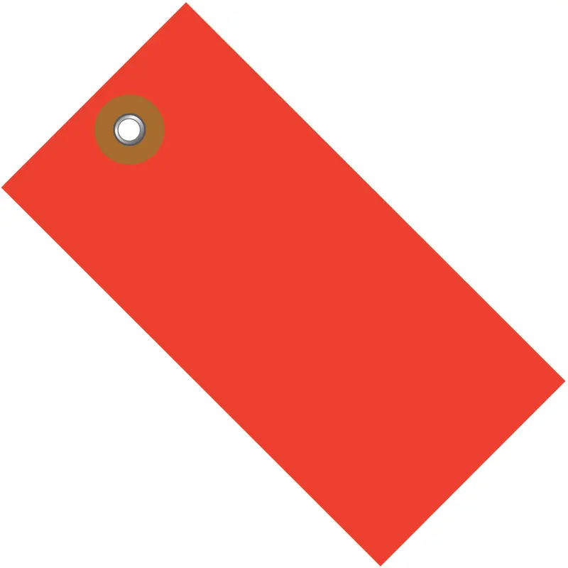 2 3/4 x 1 3/8" Red Tyvek Shipping Tag (G14011D) Case Of 100
