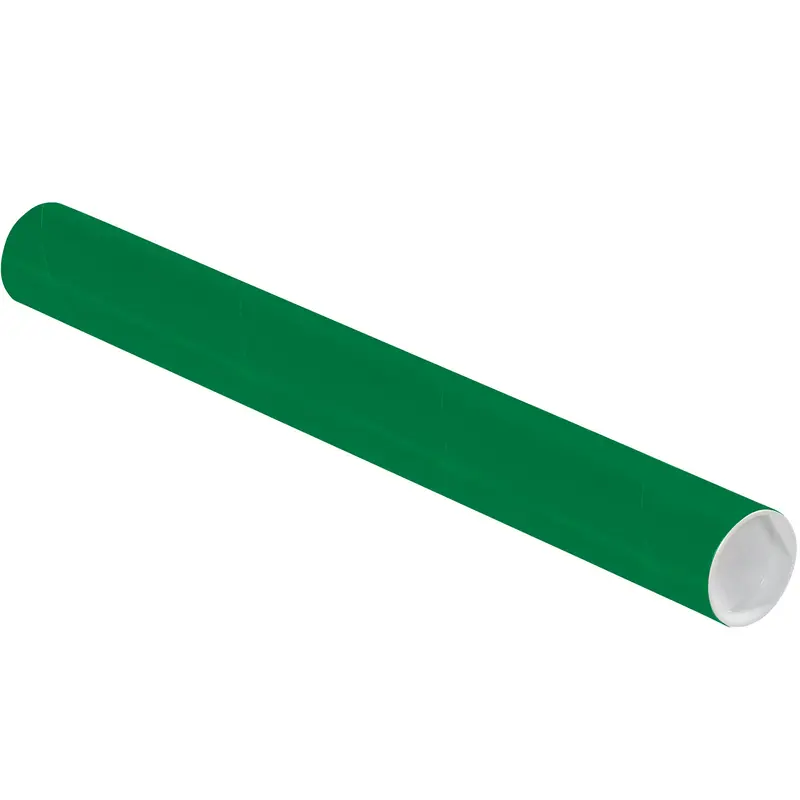 2 x 18" Green Tubes with Caps (P2018G) Case Of 50