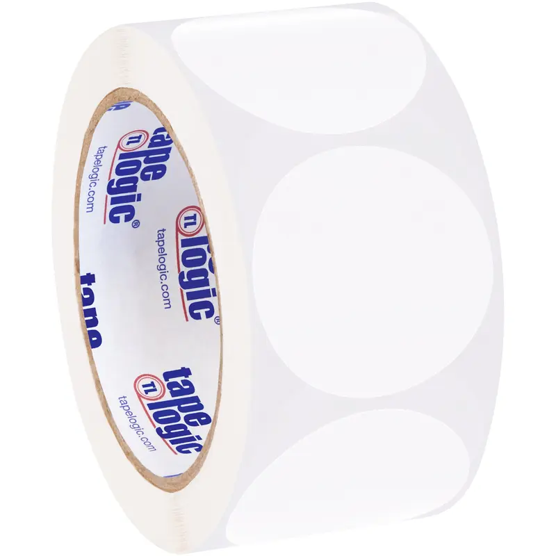 2" Circles - White Removable Labels (DL1390WH) Roll Of 500