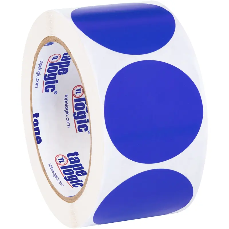 2" Dark Blue Inventory Circle Labels (DL613B) Roll Of 500