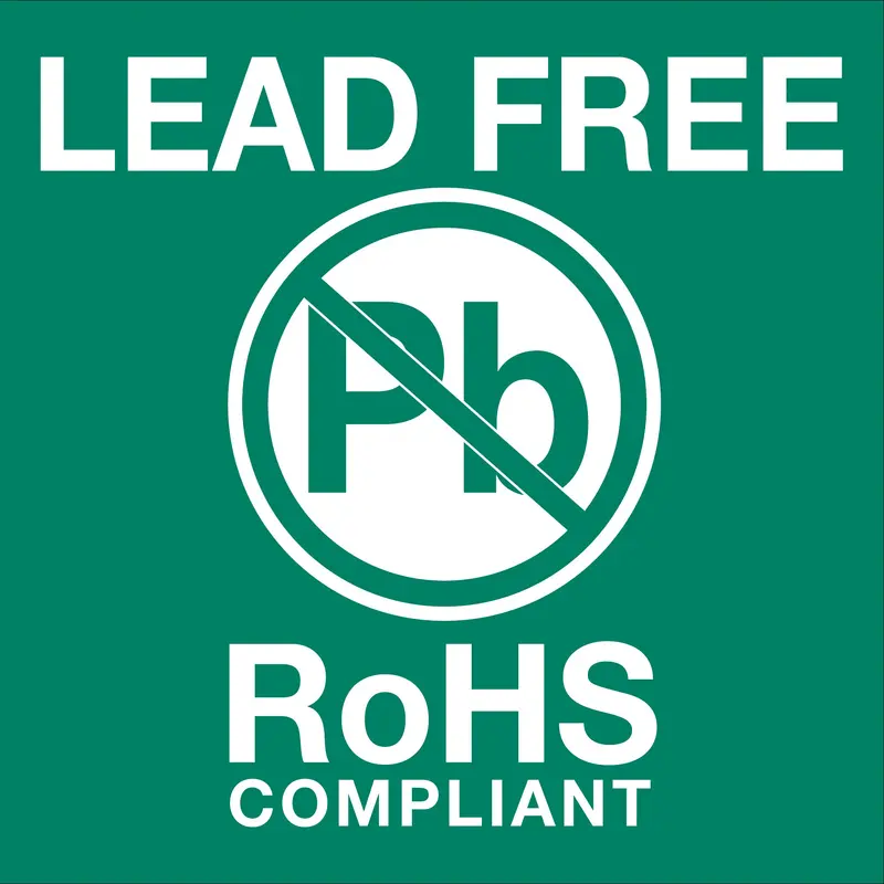 2 x 2" - "Lead Free RoHs Compliant" Labels (SCL244) Roll Of 500