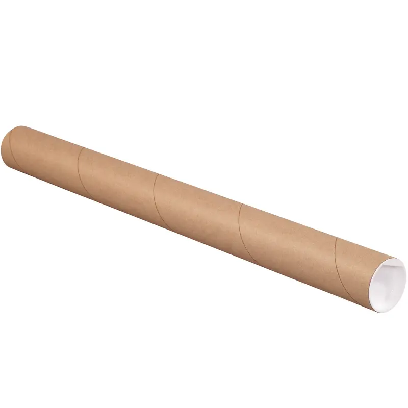 2 x 26" Kraft Tubes with Caps (P2026K) Case Of 50