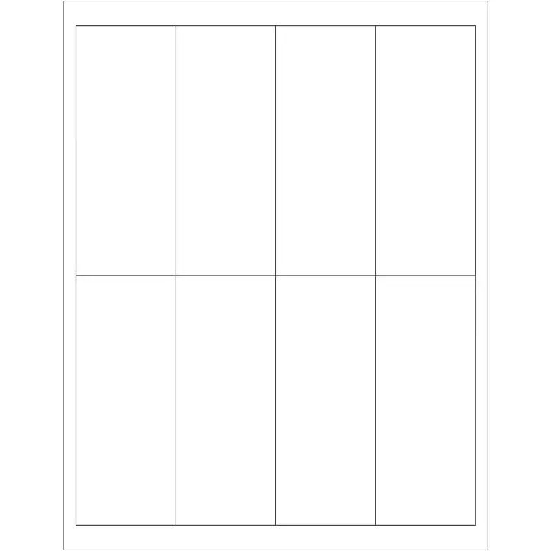 2 x 5" White Rectangle Laser Labels (LL163) Case Of 800