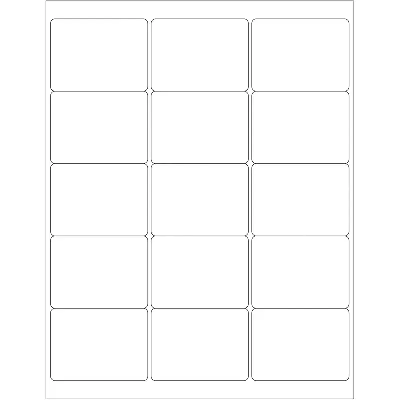 2.6875 x 2" White Rectangle Laser Labels (LL114) Case Of 1500