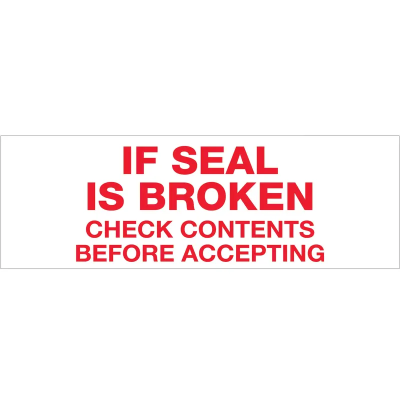 2" x 110 yds. - "If Seal Is Broken..." (18 Pack) Tape Logic Messaged Carton Sealing Tape (T902P1618PK) Case Of 18