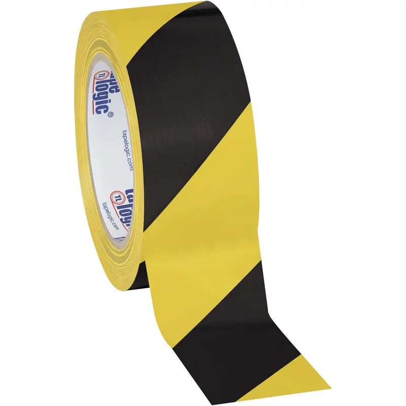 2" x 36 yds. Black/Yellow (3 Pack) Tape Logic Striped Vinyl Safety Tape (T92363PKBY) Case Of 3