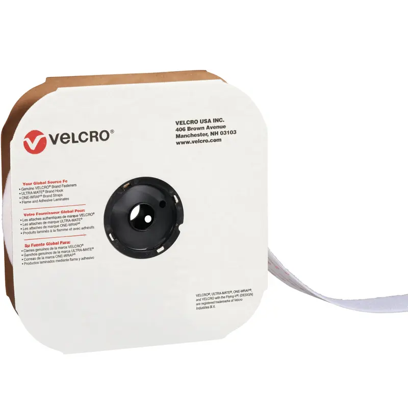 2" x 75' - Hook - White VELCRO Brand Tape - Individual Strips (VEL139) Each