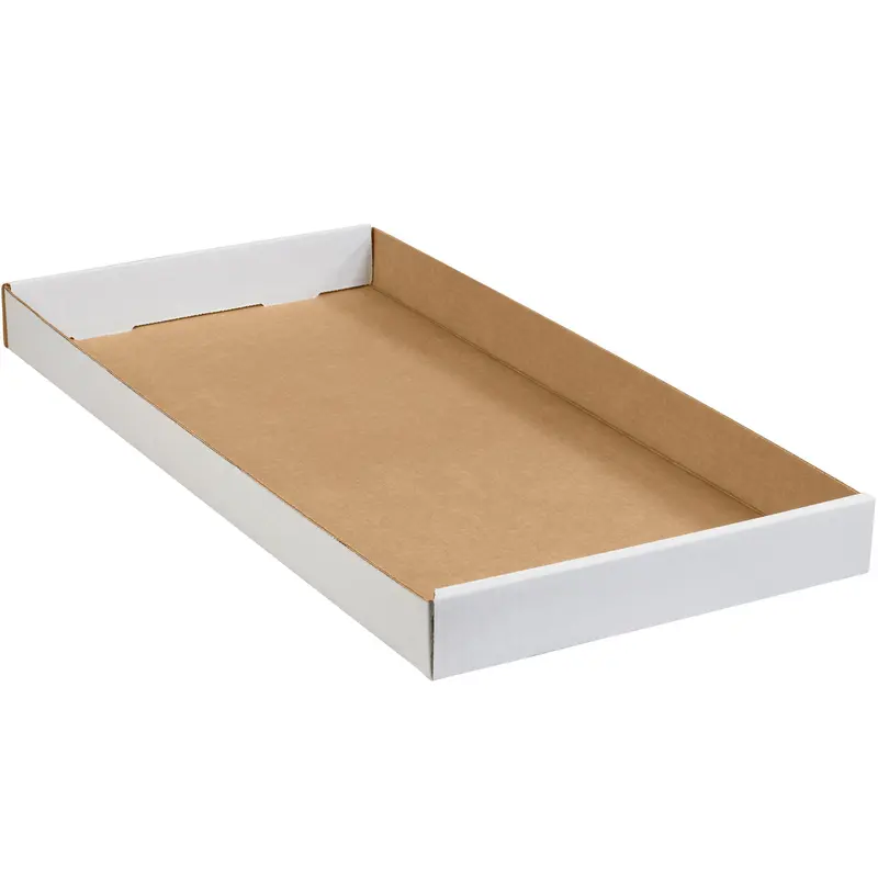 24 x 12 x 1 3/4" White Corrugated Trays (24122CTW) Bundle Of 50
