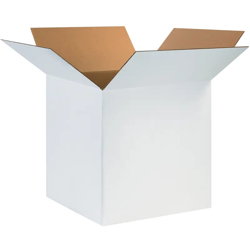 24 x 24 x 24" White Corrugated Boxes (242424W) Bundle Of 10