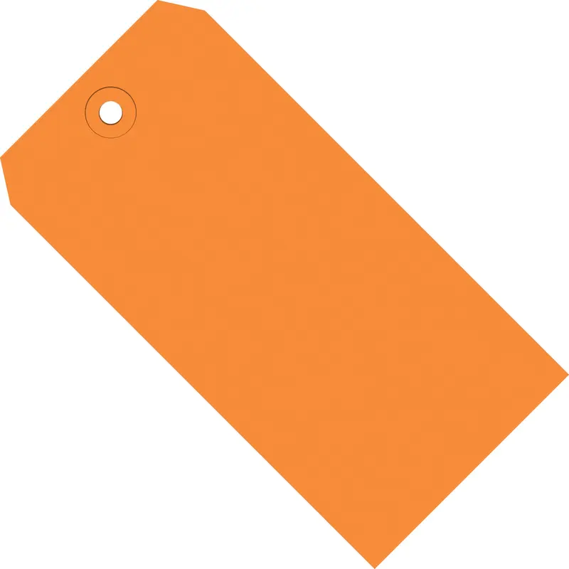 3 3/4 x 1 7/8" Orange 13 Pt. Shipping Tags (G11031H) Case Of 1000