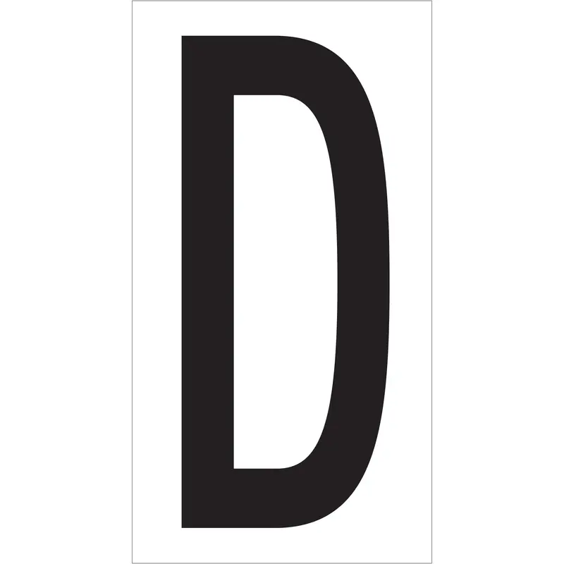 3 1/2" "D" Vinyl Warehouse Letter Labels (DL9310D) Case Of 50