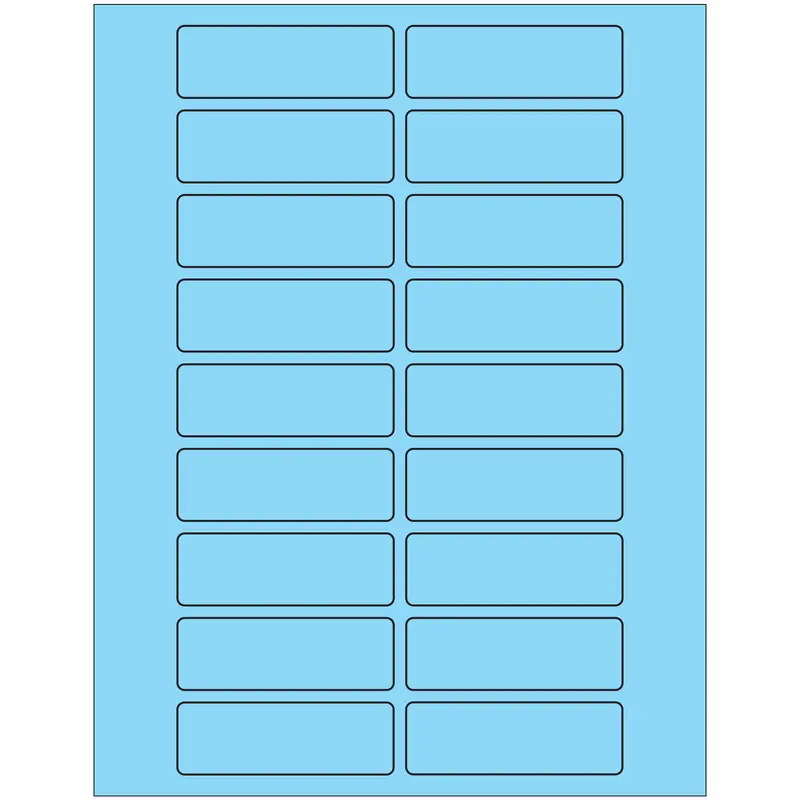 3 x 1" Fluorescent Pastel Blue Rectangle Laser Labels (LL174BE) Case Of 2000