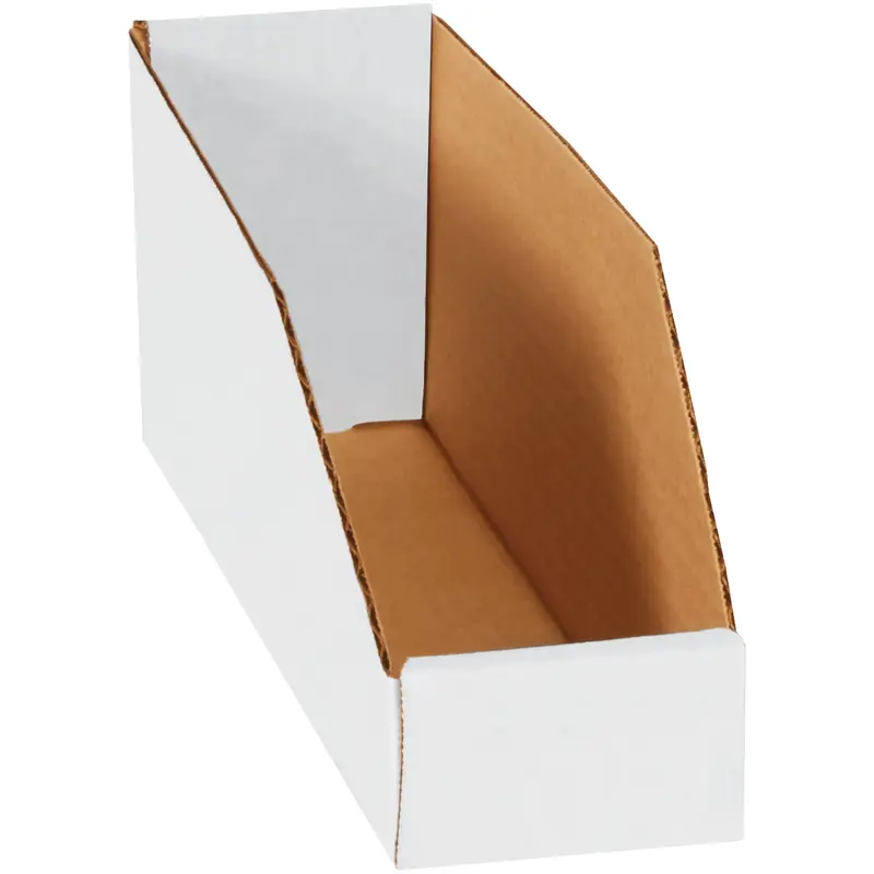 3 x 12 x 4 1/2" White Bin Boxes (BINEB123) Bundle Of 50