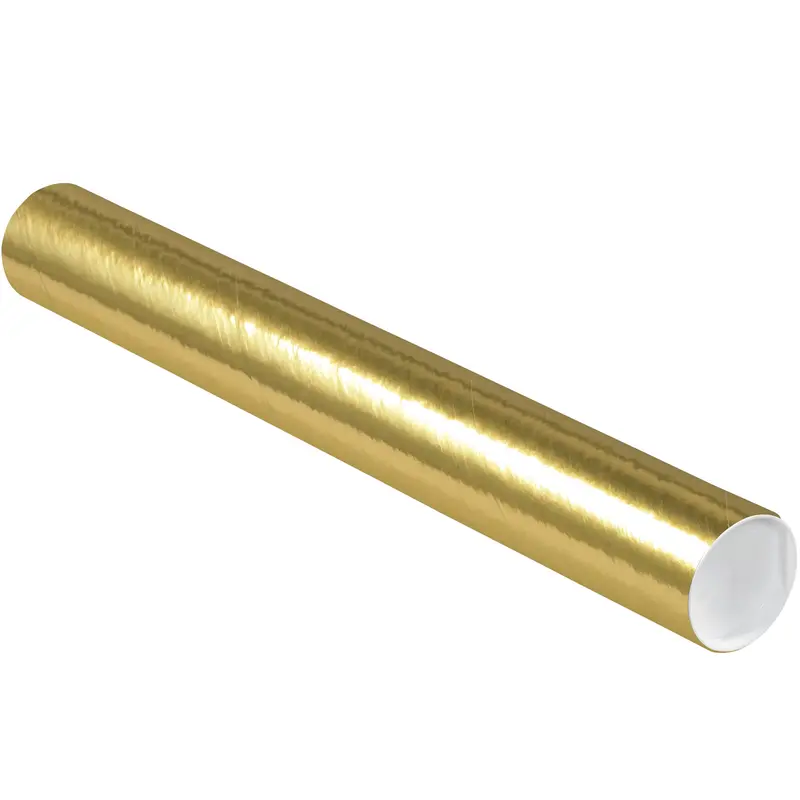 3 x 24" Gold Tubes with Caps (P3024GO) Case Of 24