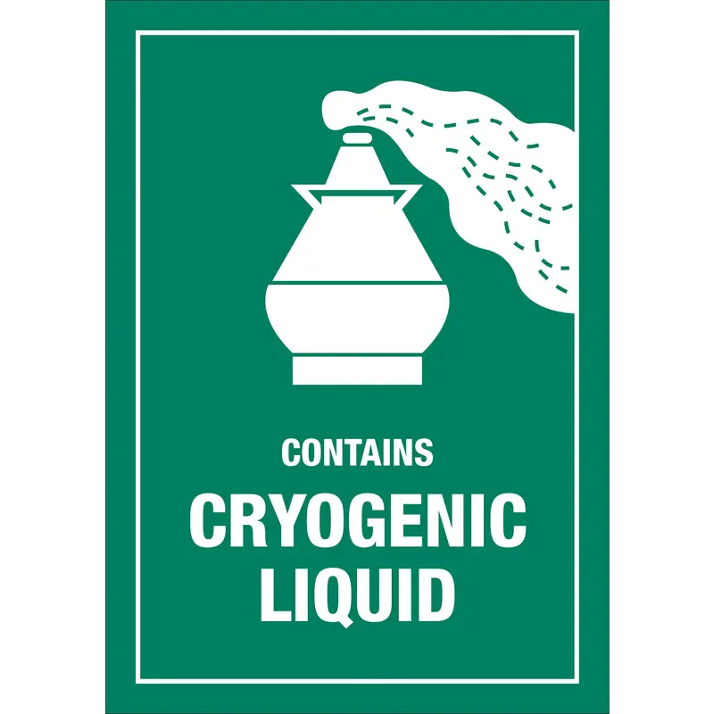 3 x 4 1/4" - "Contains Cryogenic Liquid" Labels (DL1490) Roll Of 500