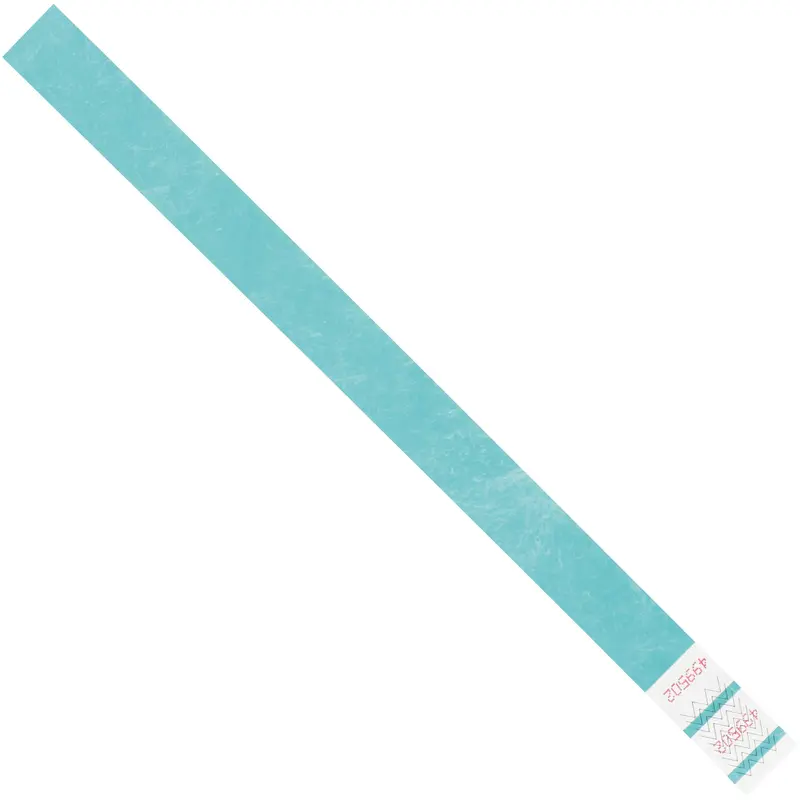 3/4 x 10" Teal Tyvek Wristbands (WR101TL) Case Of 500