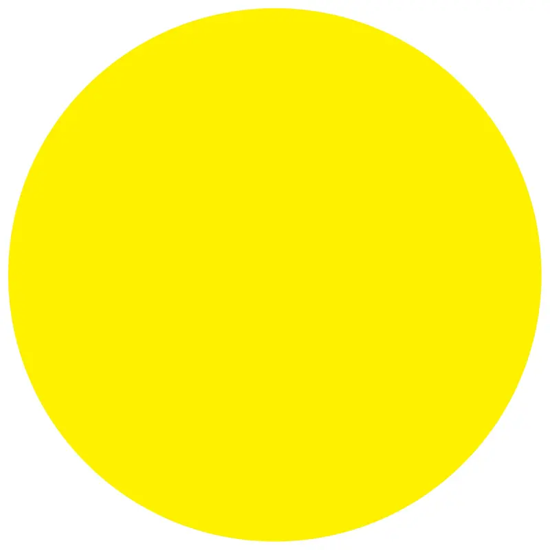 3" Circles - Fluorescent Yellow Removable Labels (DL1492FY) Roll Of 500