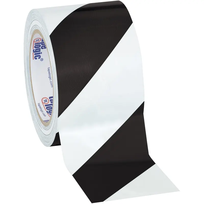 3" x 36 yds. Black/White Tape Logic Striped Vinyl Safety Tape (T9336BW) Case Of 16