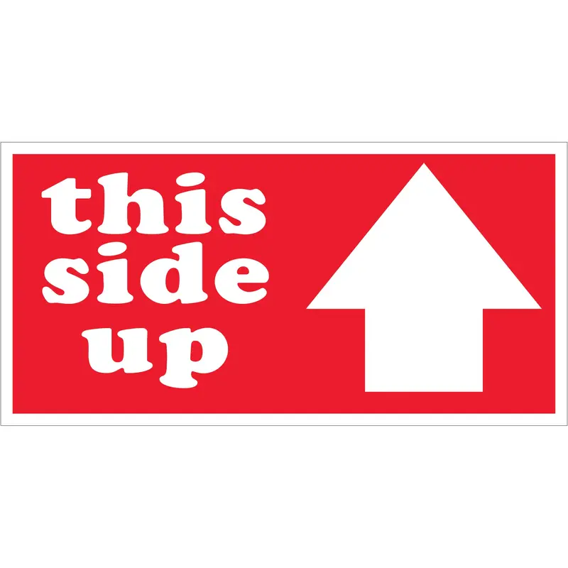 3 x 6" - "This Side Up" Arrow Labels (SCL546) Roll Of 500