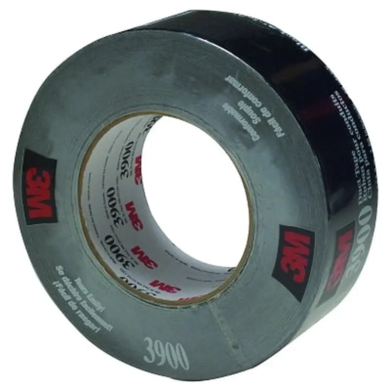 3M Duct Tapes 3900, Black, 5 1/2 in x 5 1/2 in x 7.7 mil (405-021200-49833) 1 Roll