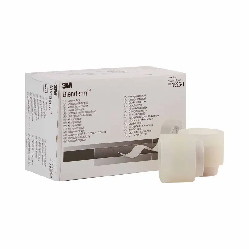 3M Blenderm Waterproof Medical Tape Transparent 1 Inch X 5 Yard Plastic NonSterile (5758_BX) 12/BX