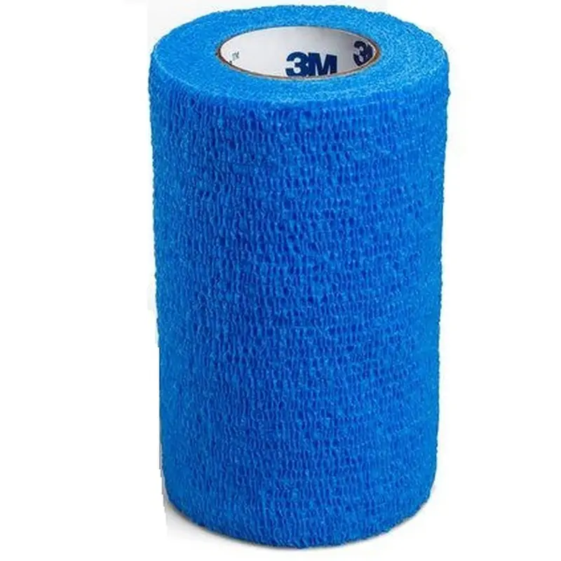 3M Coban Cohesive Bandage 4 Inch X 5 Yard Self-Adherent Closure Blue NonSterile Standard Compression (176494_BX) 18/BX
