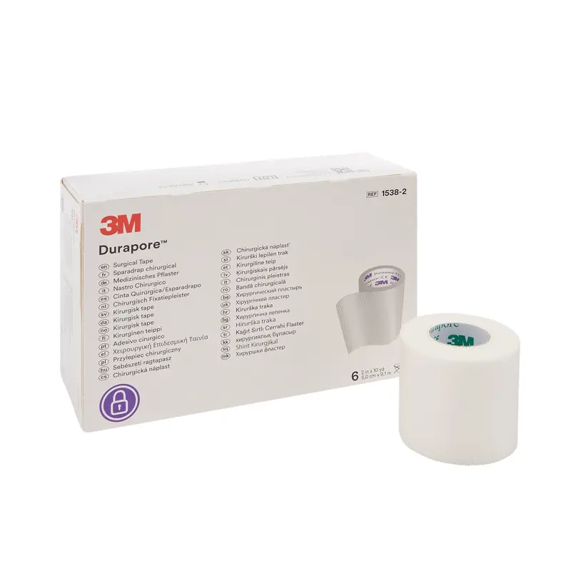 3M Durapore Medical Tape White 2 Inch X 10 Yard Silk-Like Cloth NonSterile (5776_RL) 1/RL