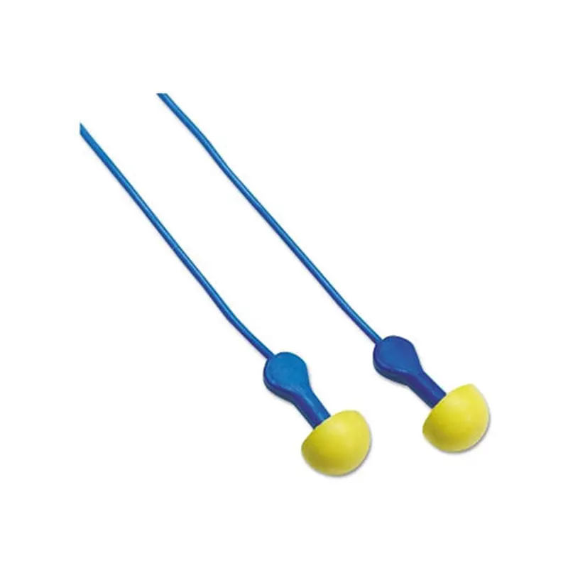 3M E-A-R Express Pod Plugs Earplug, Blue/Yellow, Corded (247-311-1127) 100 PR / BX