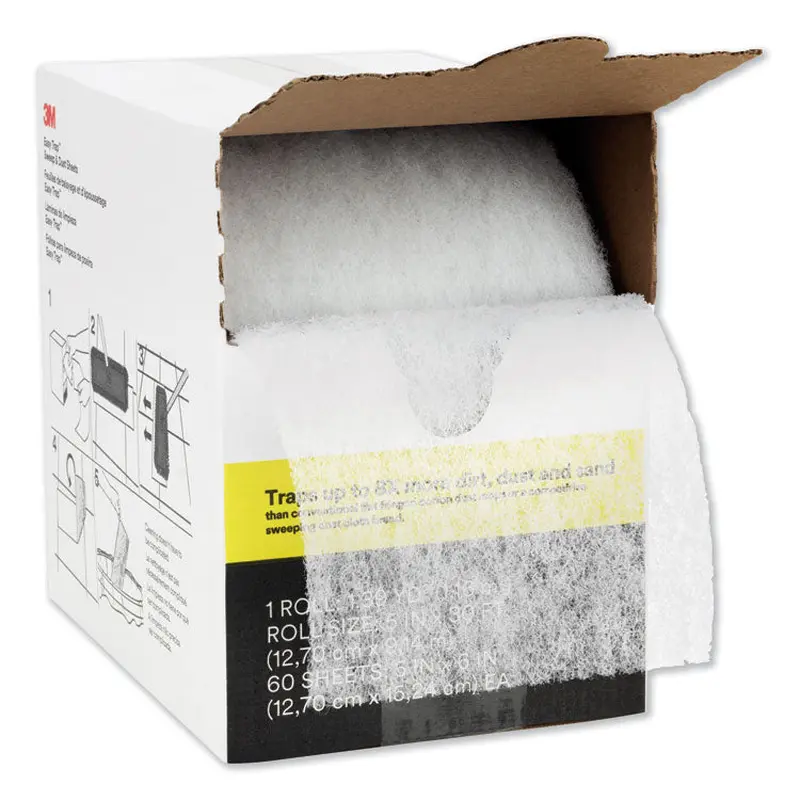 3M Easy Trap Duster, 5" x 30 ft, White, 60 Sheet Roll/Box, 8 Boxes/Carton (MMM59032WCT) Case of 8