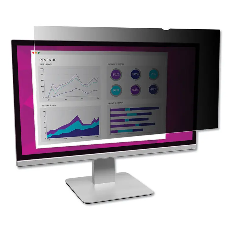 3M High Clarity Privacy Filter for 24" Widescreen Flat Panel Monitor, 16:10 Aspect Ratio (MMMHC240W1B) Each