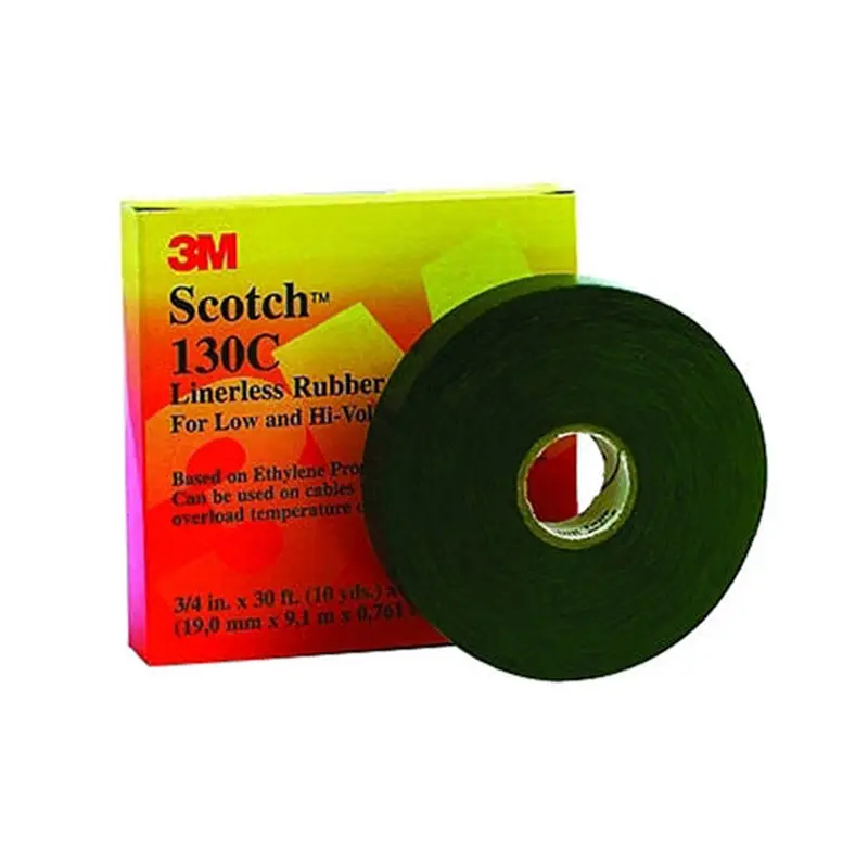 3M Linerless Splicing Tape 130C, 30 ft x 1 in, Black (500-417538) 1 Roll