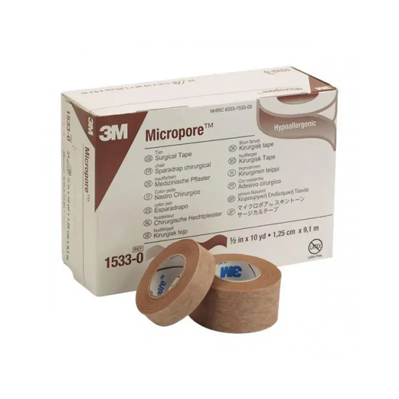 3M Micropore Medical Tape Tan 1/2 Inch X 10 Yard Paper NonSterile (5838_BX) 24/BX
