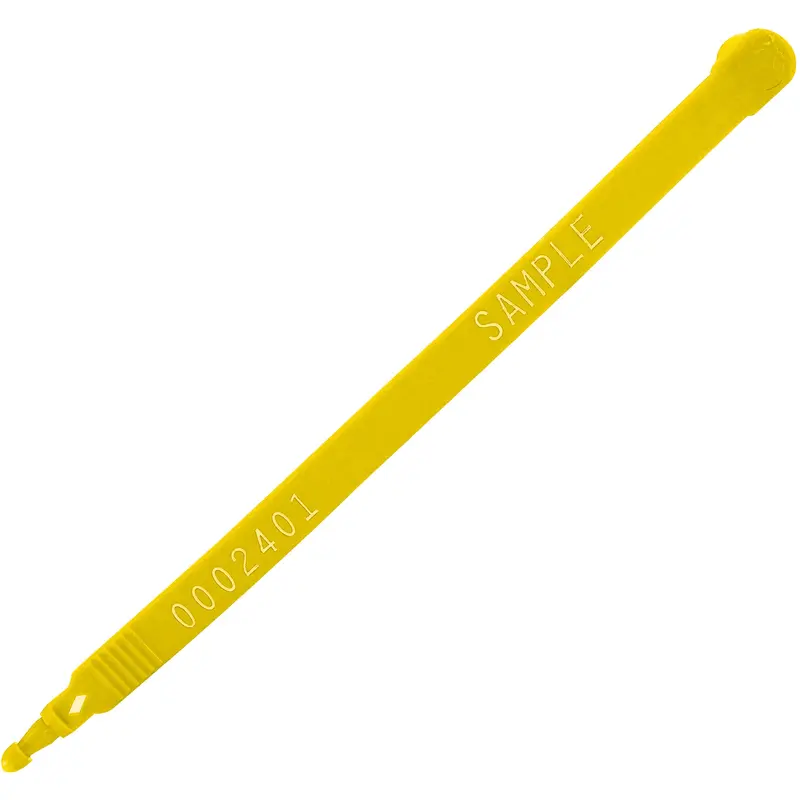 7 1/2" Yellow Plastic Truck Seals (SE1027Y) Case Of 100
