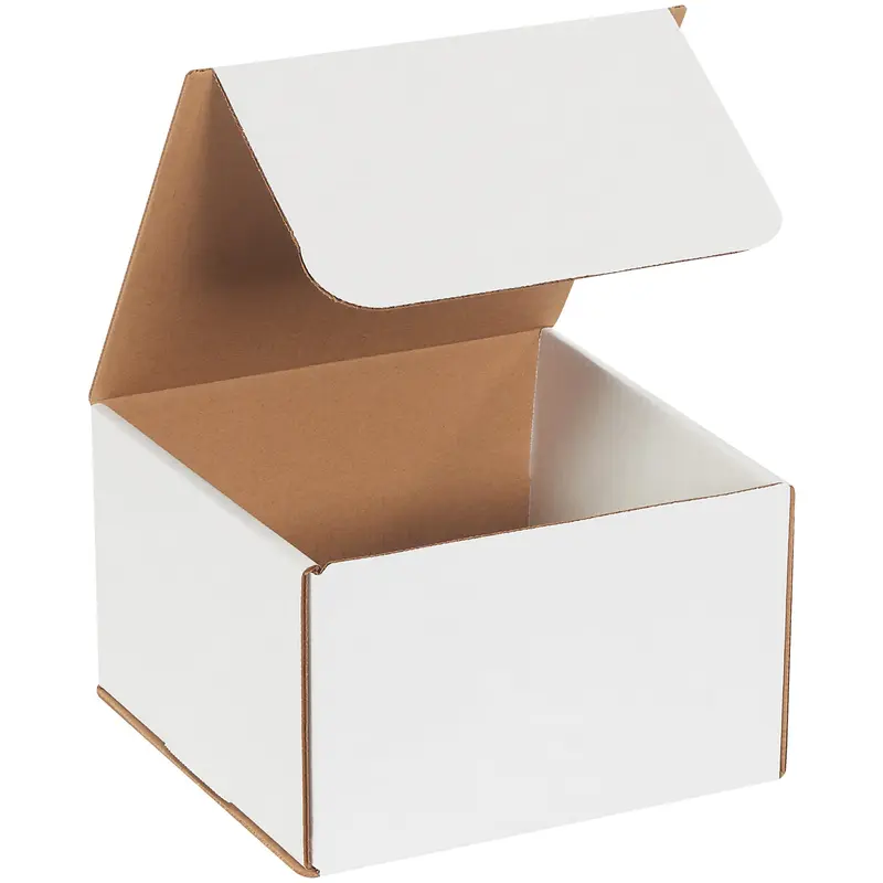 8 x 8 x 5" White Corrugated Mailers (M885) Bundle Of 50
