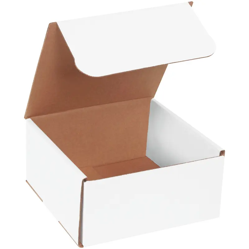 8 x 8 x 4" White Corrugated Mailers (M884) Bundle Of 50