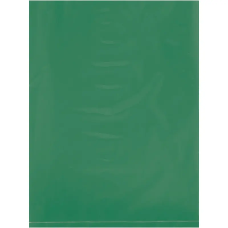 9 x 12" - 2 Mil  Green Flat Poly Bags (PB480G) Case Of 1000