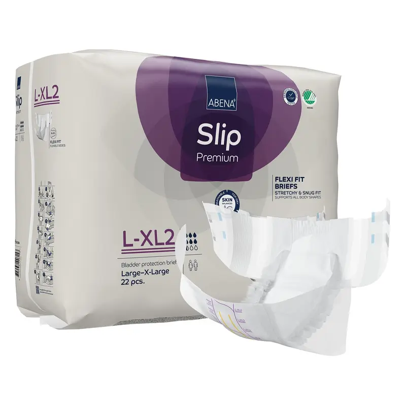 Abena Slip Flexi Fit Unisex Adult Incontinence Brief Large / X-Large Disposable Heavy Absorbency (1246194_PK) 22/PK