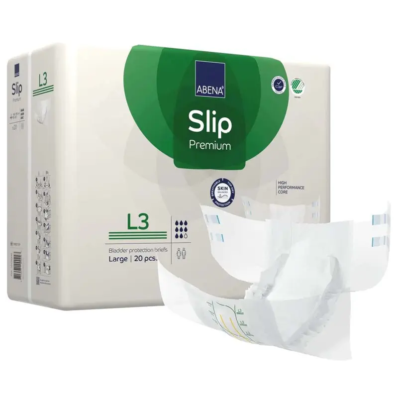 Abena Slip Premium L3 Unisex Adult Incontinence Brief Large Disposable Heavy Absorbency (1218207_CS) 80/CS