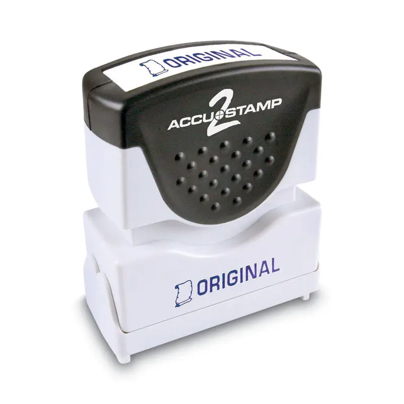 ACCUSTAMP2 Pre-Inked Shutter Stamp, Blue, ORIGINAL, 1.63 x 0.5 (COS035572) Each