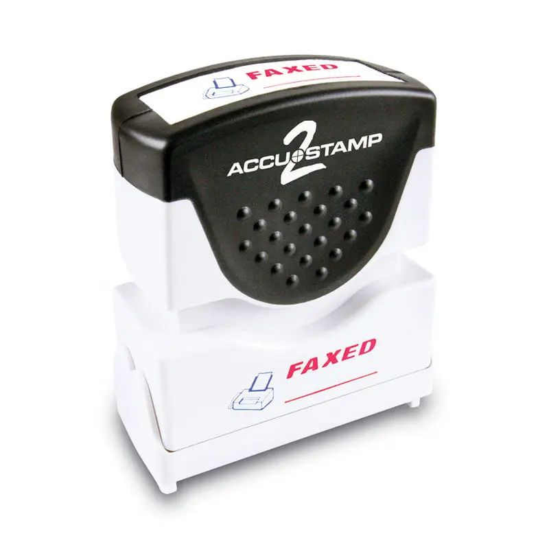 ACCUSTAMP2 Pre-Inked Shutter Stamp, Red/Blue, FAXED, 1.63 x 0.5 (COS035533) Each