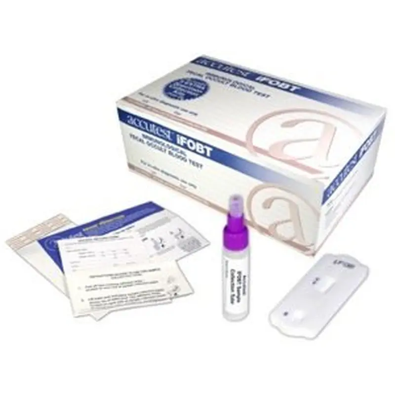 Accutest iFOBT Single Sample Cancer Screening Test Kit Fecal Occult Blood Test (iFOB or FIT) 25 Tests CLIA Waived (729940_BX) 25/BX