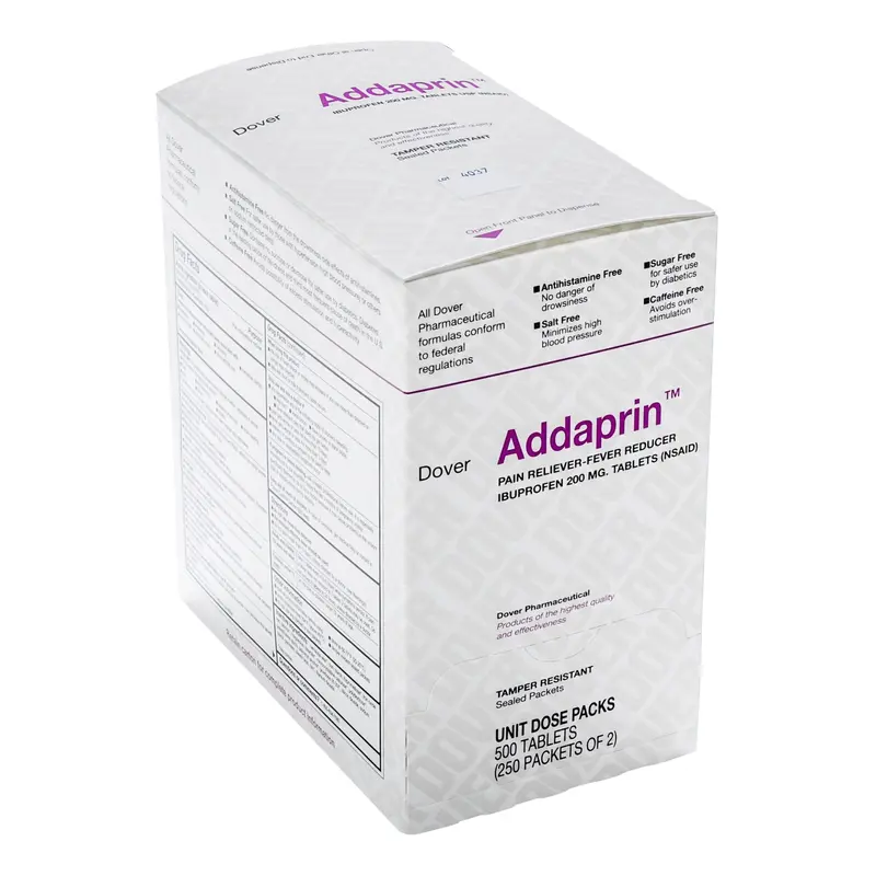 Addaprin Pain Relief 200 mg Strength Ibuprofen Tablet 250 per Box (769188_BX) 250/BX