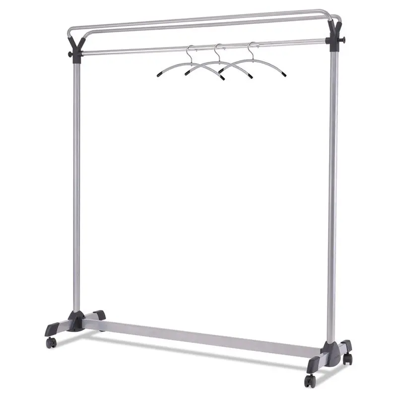 Alba Large Capacity Garment Rack, 63.5w x 21.25d x 67.5h, Black/Silver (ABAPMGROUP3) Each
