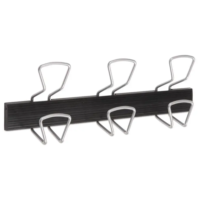 Alba Wall-Mount Coat Hooks, 18.11 x 2.95 x 6.45, Metal, Silver, 22 lb Capacity (ABAPMPRO3M) Each