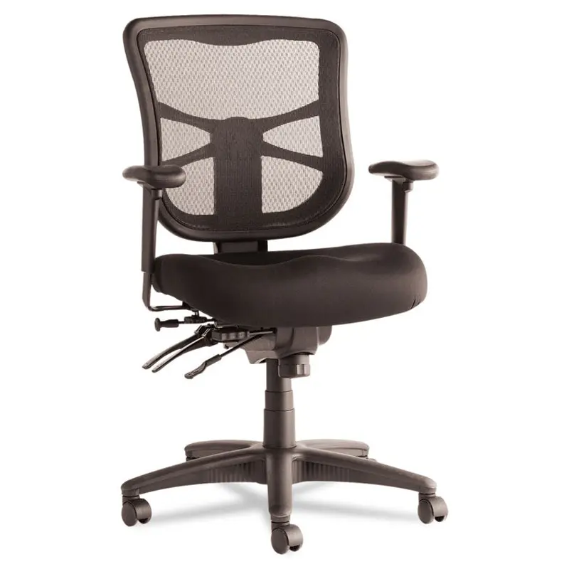 Alera Alera Elusion Series Mesh Mid-Back Multifunction Chair, Supports Up to 275 lb, 17.7" to 21.4" Seat Height, Black (ALEEL42ME10B) Each